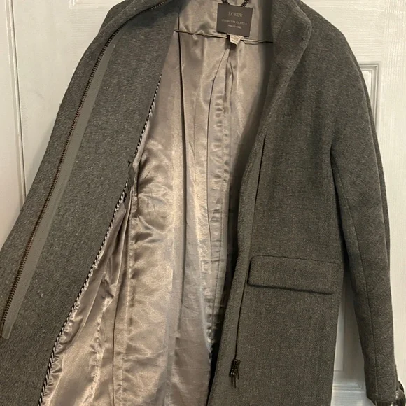 J. Crew High-Neck Funnel Neck Wool Coat - Picture 4 of 8